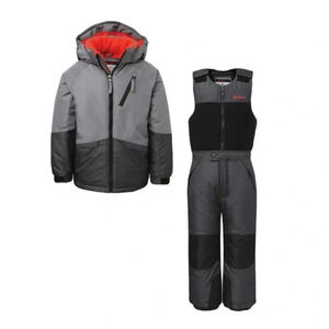Snozu Kids Snow Jacket And Pants Orange And Gray Size 6 2 Piece